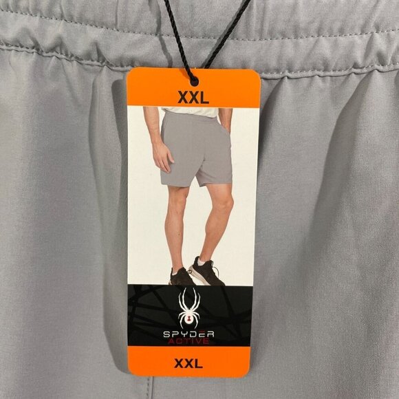 NEW Spyder Active Mens XXL Gray Lightweight Athletic Shorts Polyester Blend - Picture 5 of 7